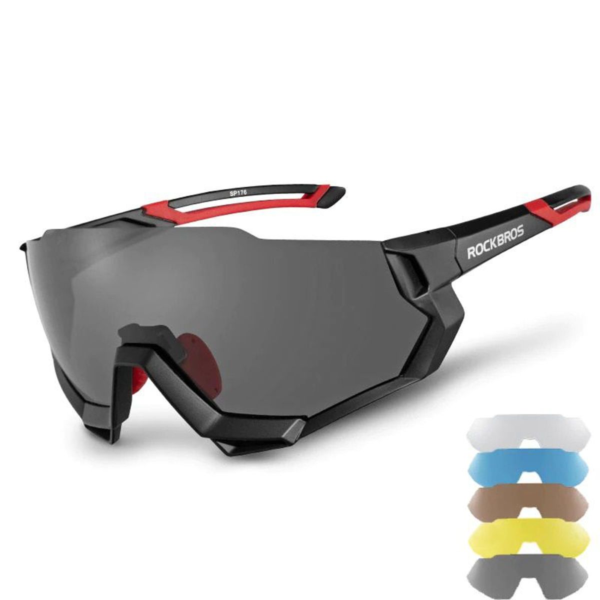 ROCKBROS - Lentes Ciclismo ROCKBROS 10131 Set 5 en 1 Polarizados HD