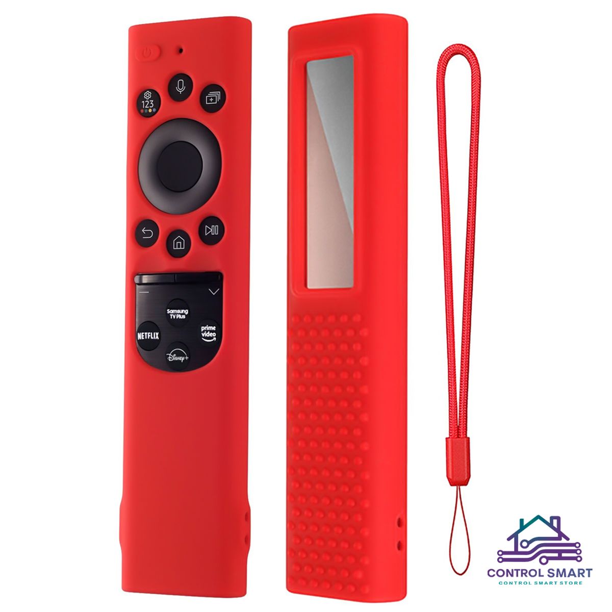 CASE - Funda Protector De Control Samsung Qled Solar2021- 2022 – Rojo