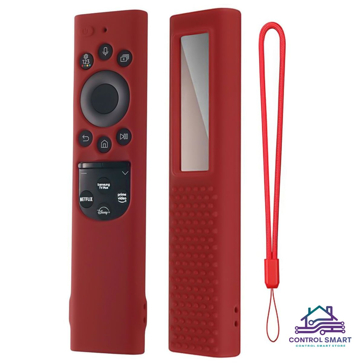 CASE - Funda Protector De Control Samsung Qled Solar 2021- 2022 – Vinotinto