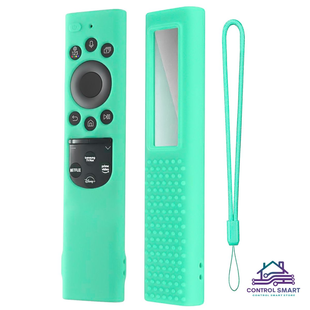 CASE - Funda Protector De Control Samsung Qled Solar 2021- 2022 – Verde agua