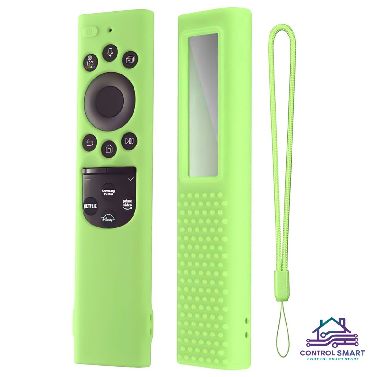 CASE - Funda Protector De Control Samsung Qled Solar2021- 2022 – Verde Fluor