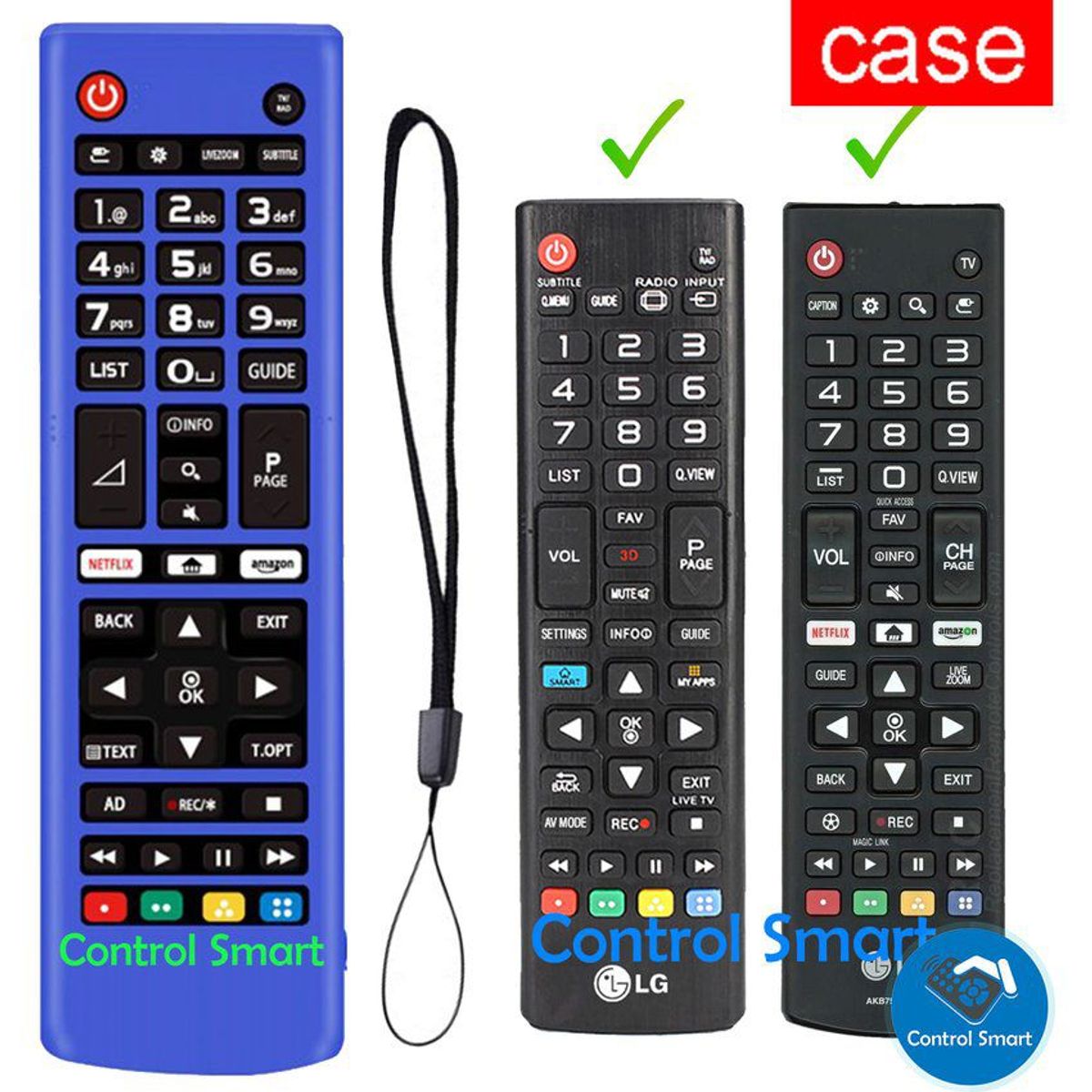 CASE - Funda para control lg akb cubre todo el control - azul
