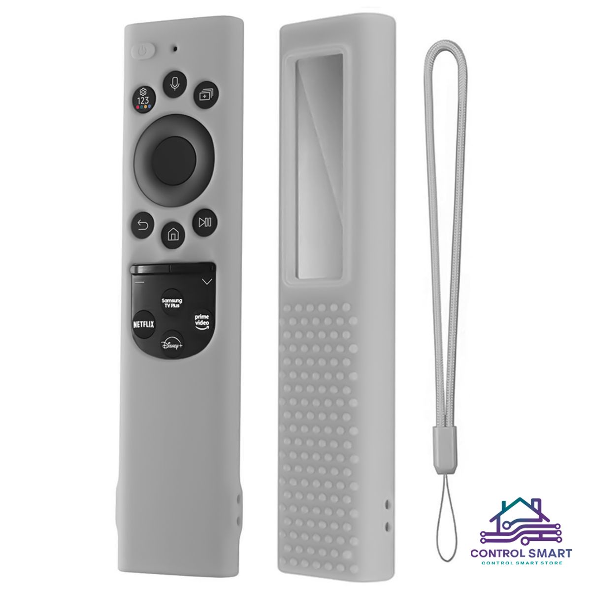 CASE - Funda Protector De Control Samsung Qled Solar2021- 2022 – Gris Claro