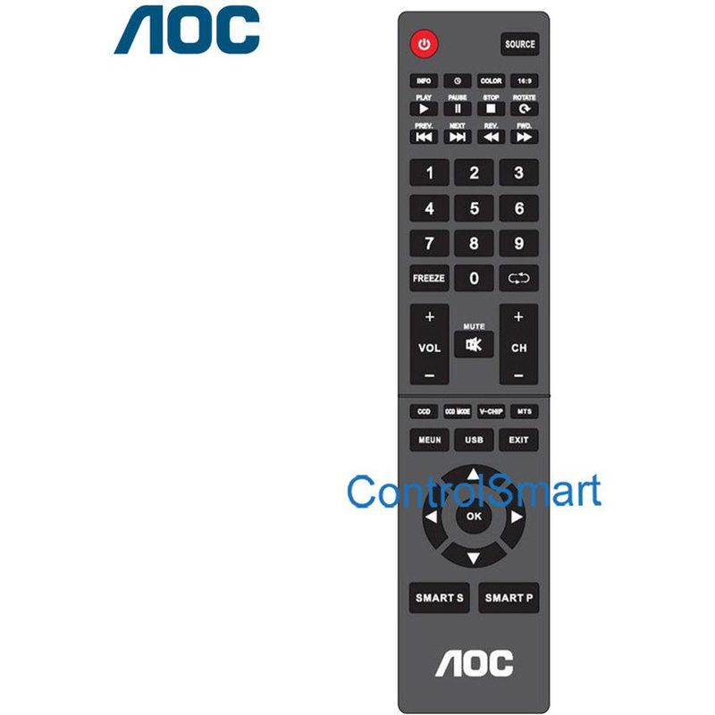 AOC - Control Remoto Para Tv Aoc Led Lcd