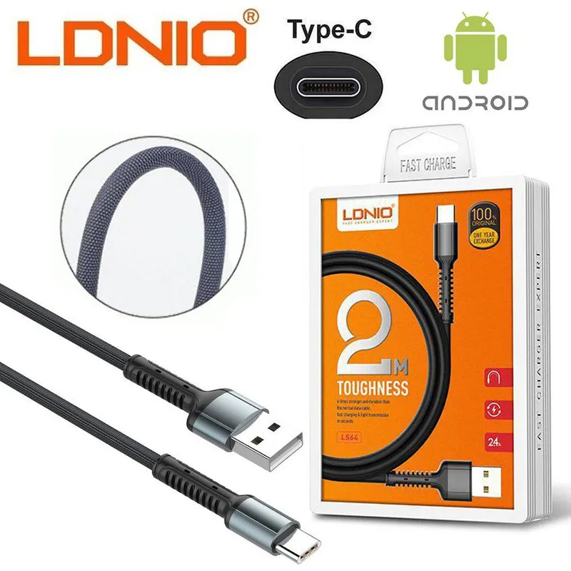 LDNIO - Cable Usb Tipo  C Fast Charge De 2mt Ldnio