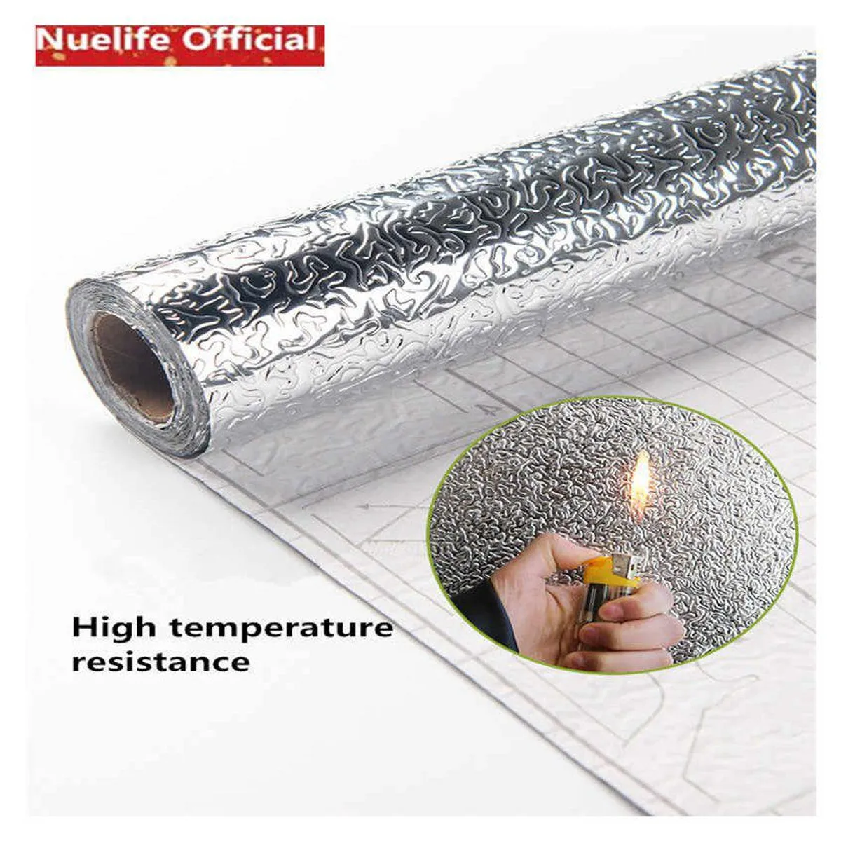 GENERICO - Papel de aluminio cocina pegatina autoadhesiva  x 6 UNI.