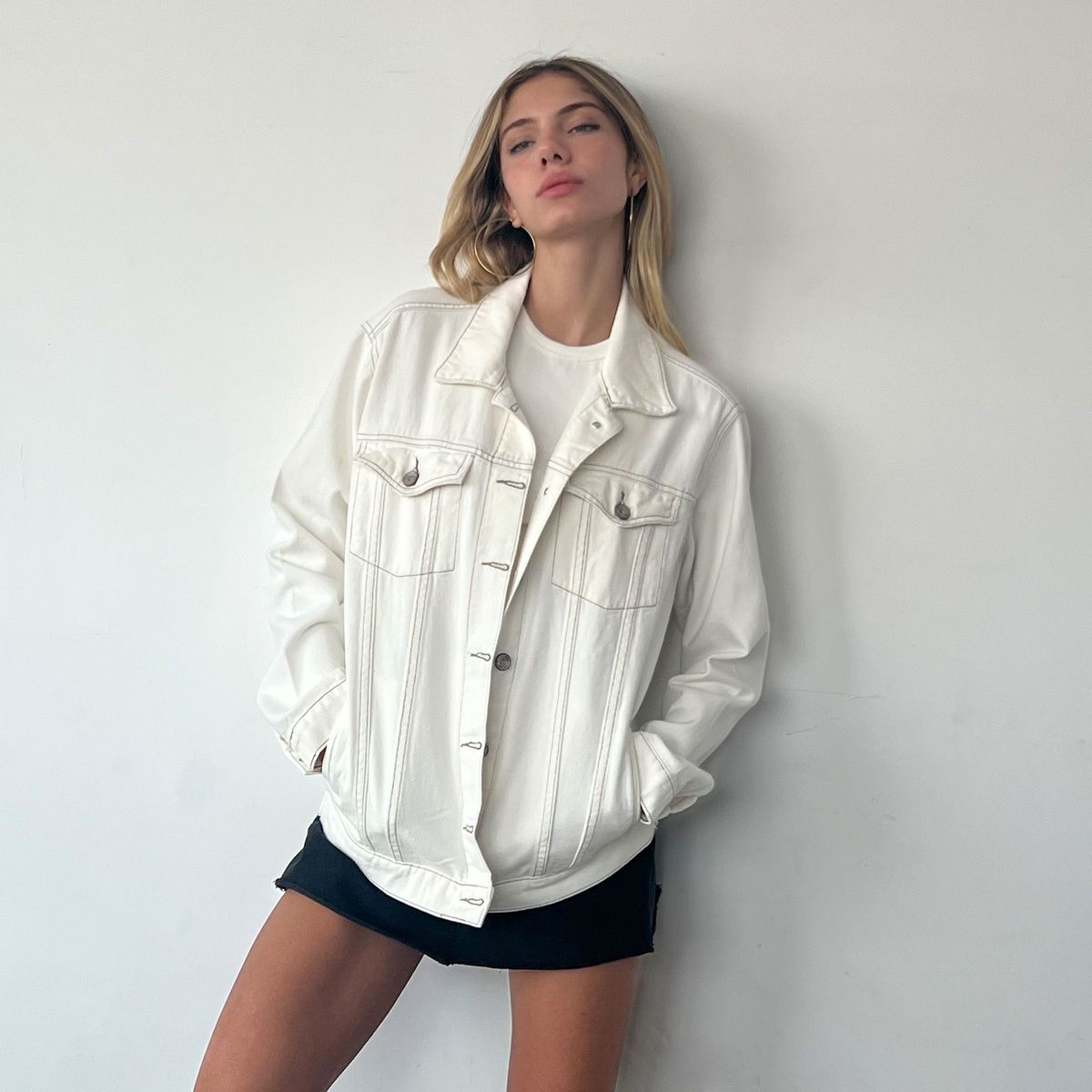 DESIRE - CASACA OVERSIZE WHITE DESIRE PARA MUJER