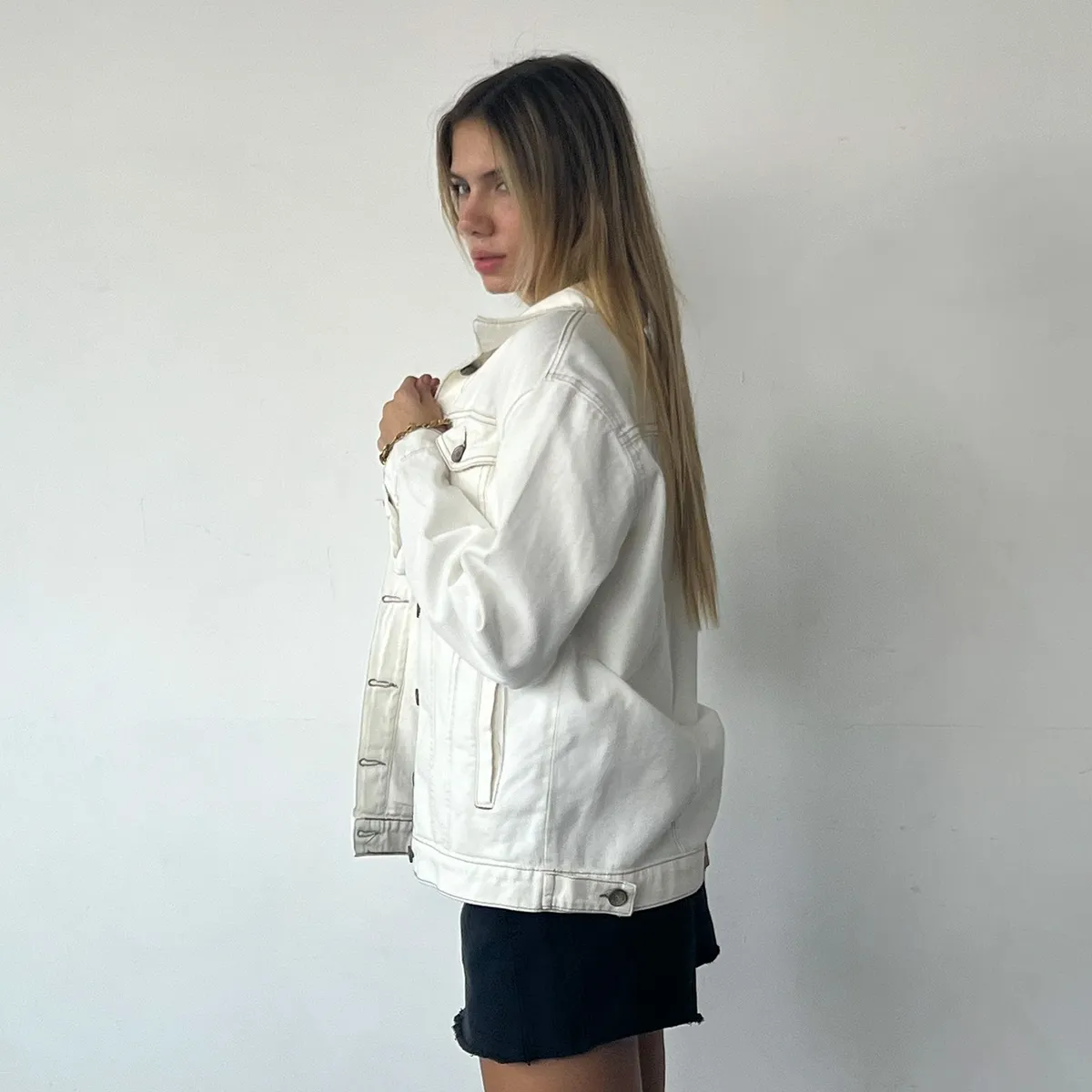 DESIRE - CASACA OVERSIZE WHITE DESIRE PARA MUJER