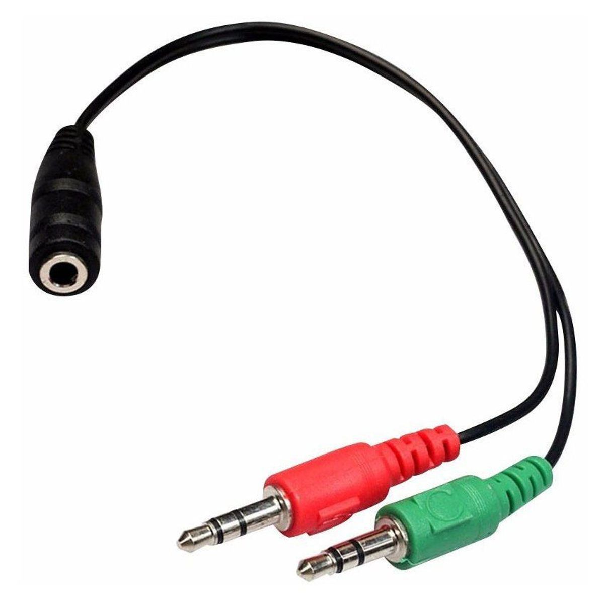 GENERICO - Cable adaptador auxiliar 3.5 micrófono audífono para pc