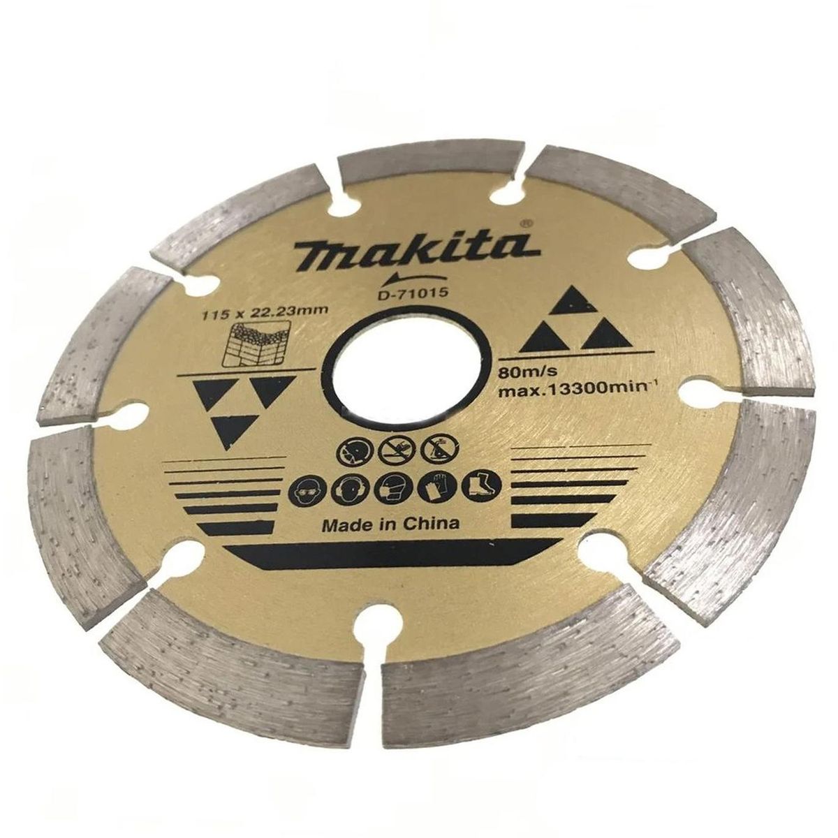 MAKITA - Disco Diamantado Segmentado Liso  4.5" x 22.33mm Seco Makita D-71015
