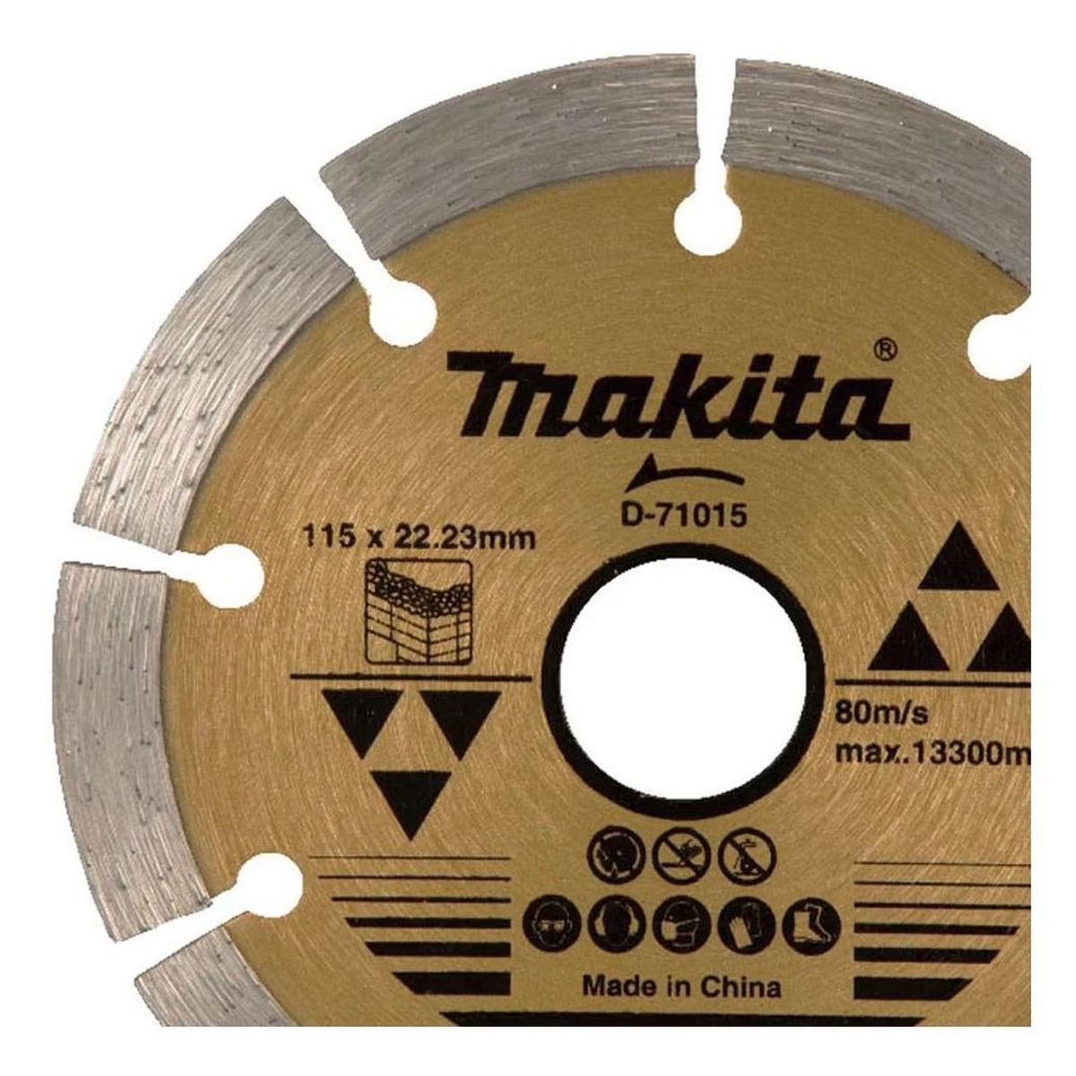 MAKITA - Disco Diamantado Segmentado Liso  4.5" x 22.33mm Seco Makita D-71015