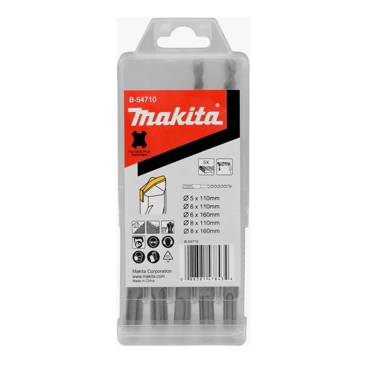 MAKITA - Set Brocas Sds-plus Punto Centro (5pcs)makita B-54710