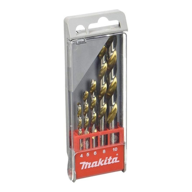 MAKITA - Set de 5 Brocas de Titanio 4mm a 10mm Makita D-30514