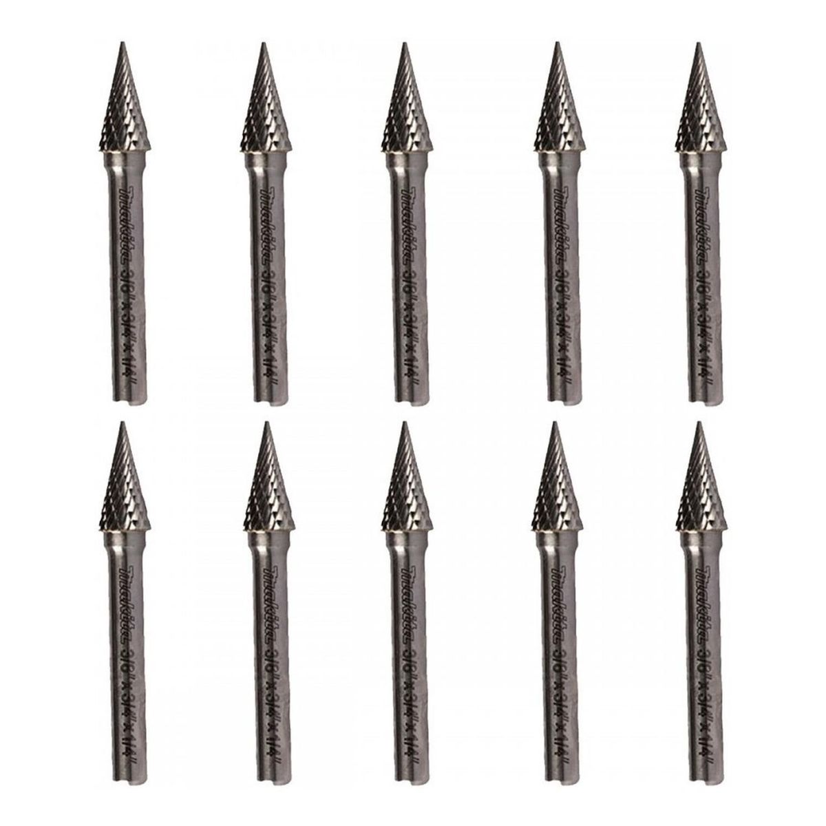 MAKITA - Lima Rotativa Conica 1/4" x  3/8" x 10 Und Makita B-53095-10