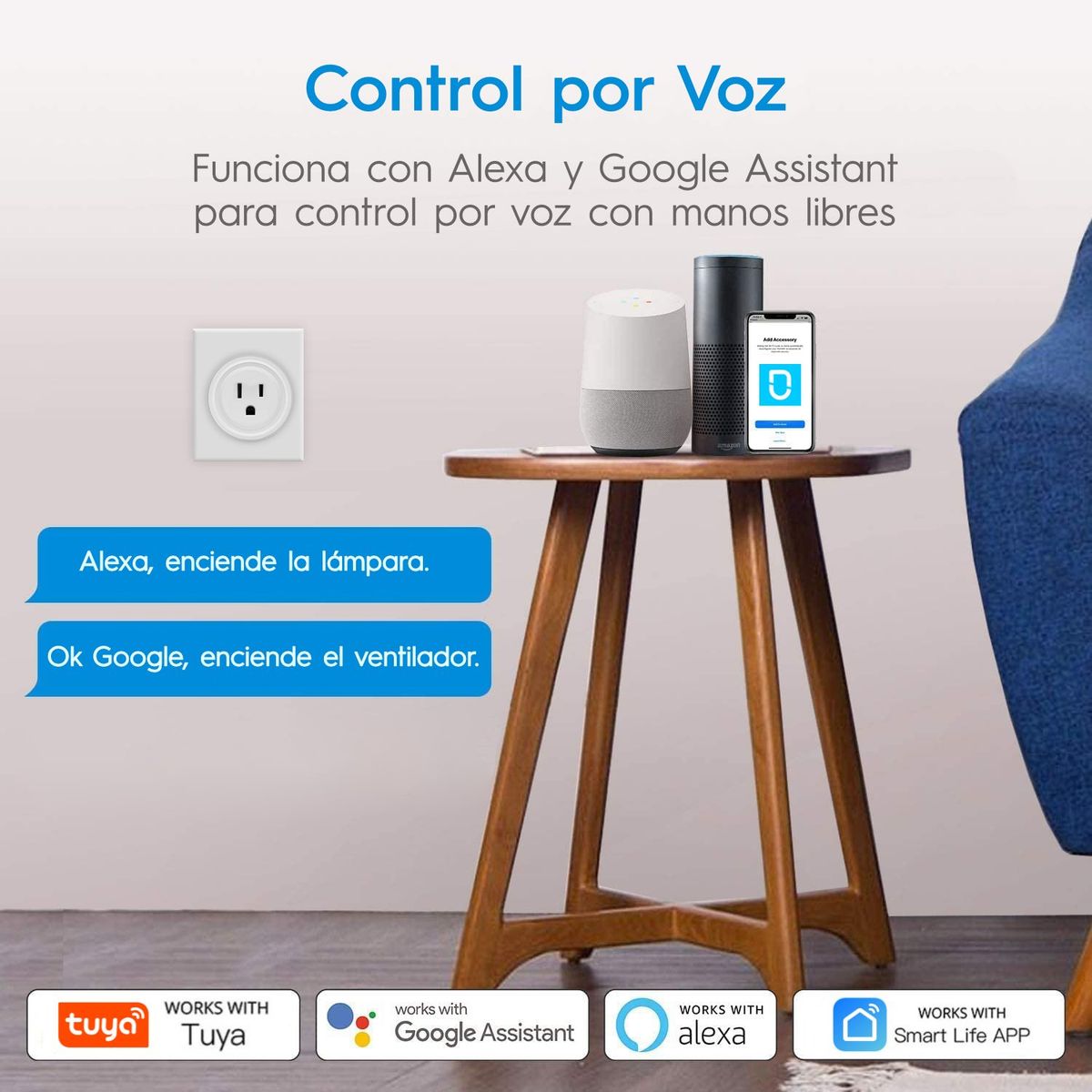 HOME ELECTRO - Enchufe Inteligente Alexa Google