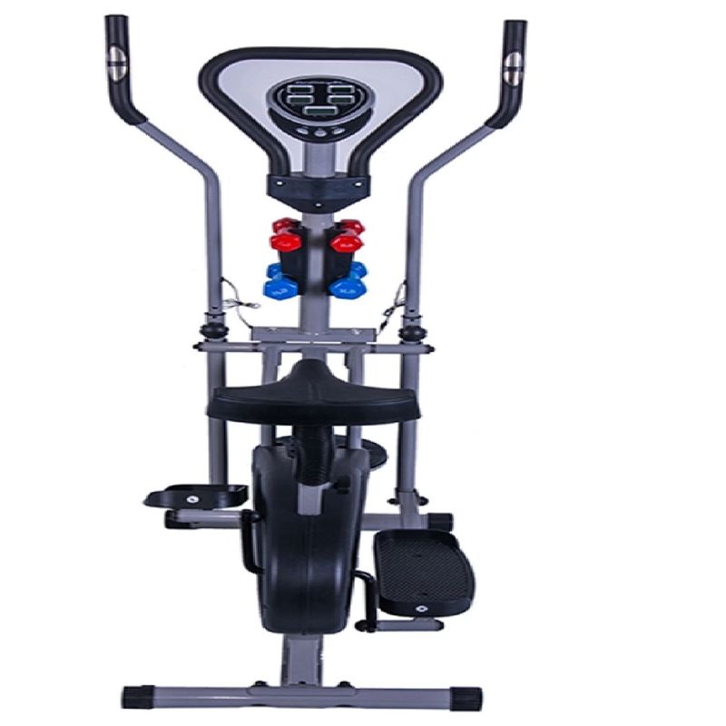 ALPHA GYM - Bicicleta elíptica multifuncional  Pesas y Twister