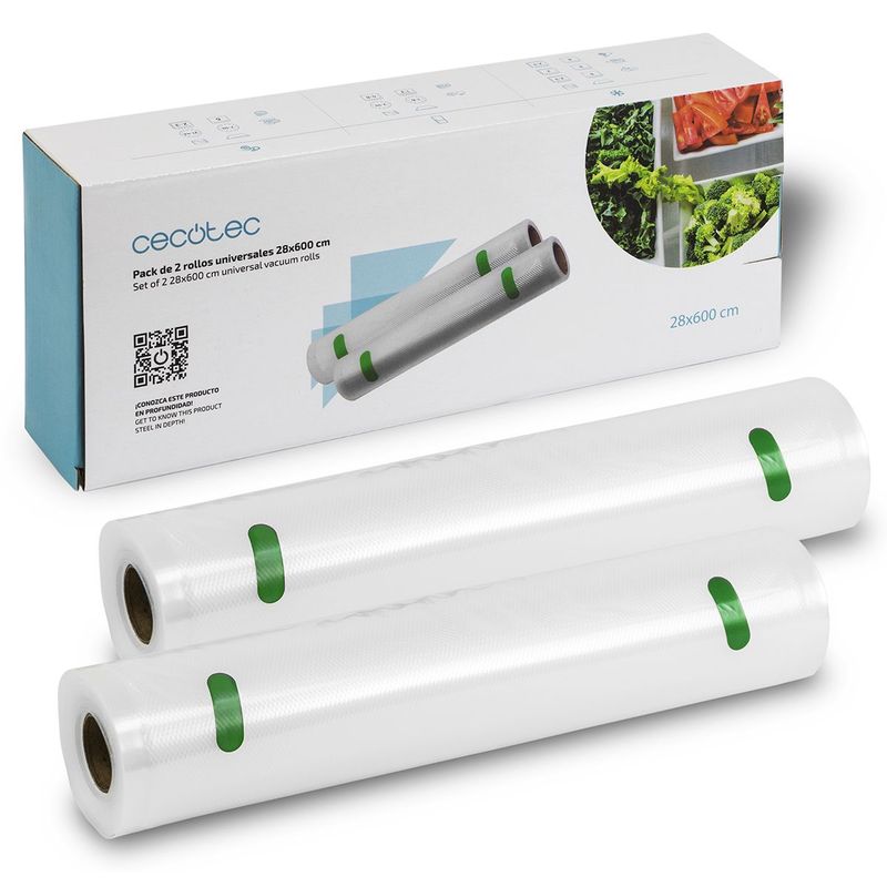 CECOTEC - Pack De 2 Rollos Para Envasadora Al Vacío..