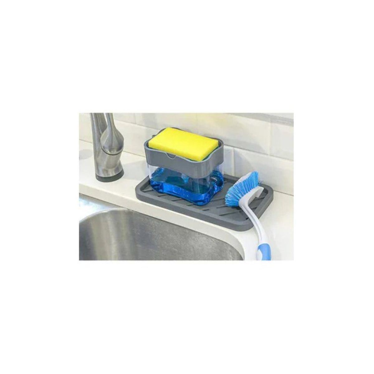 ANKAFA IMPORTACI?N - Dispensador de Jabón Liquido Lavavajillas Porta Esponja Cocina