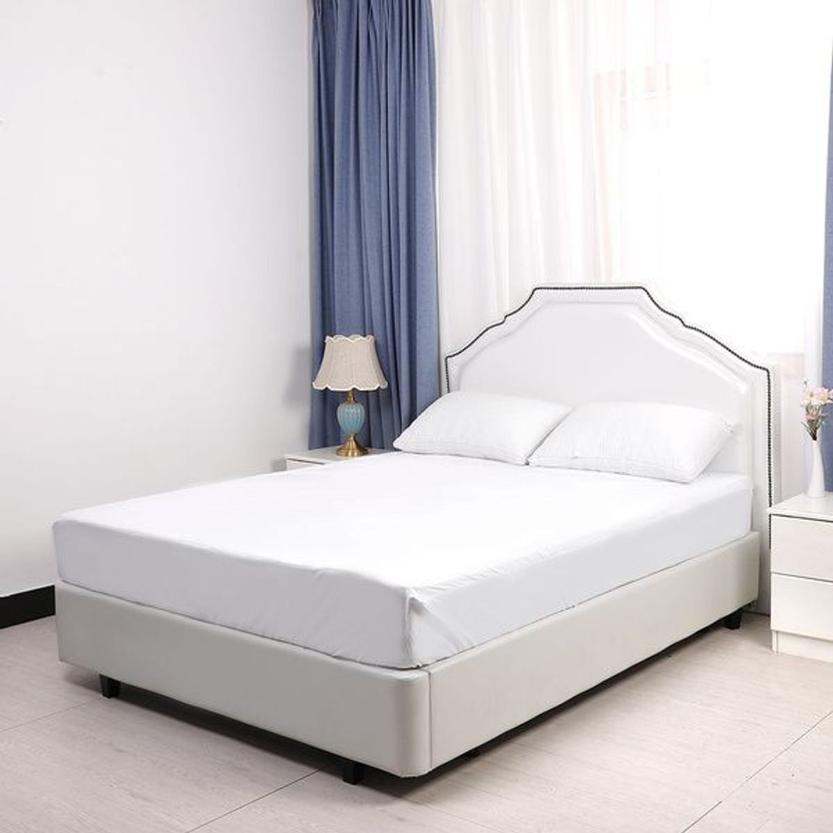 GENERICO - Protector de colchón 1  plaza Impermeable Antifluidos - Blanco