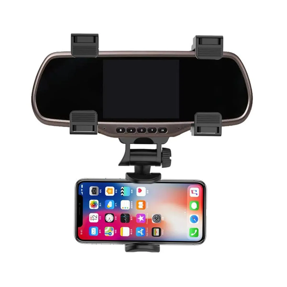 GENERICO - Soporte celular auto porta celular auto retrovisor universal