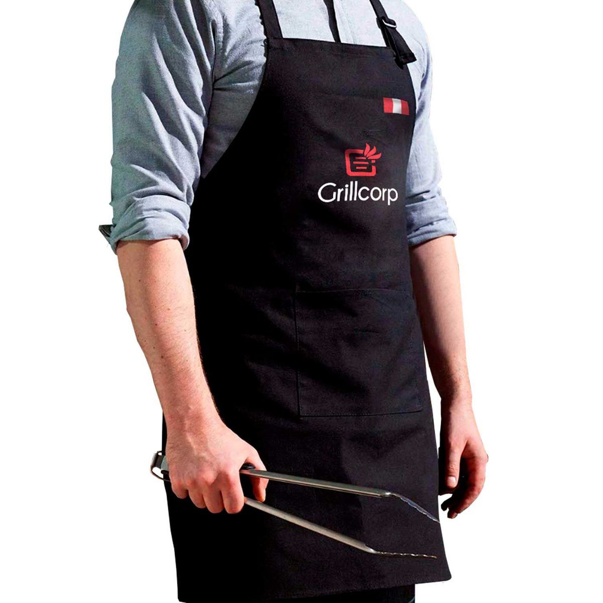 GRILLCORP - Mandil Negro Basico Parrillero