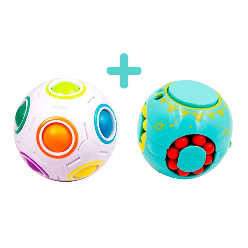 GENERICO - Pack de 2 Bolas Mágicas Rompecabezas - anti estrés