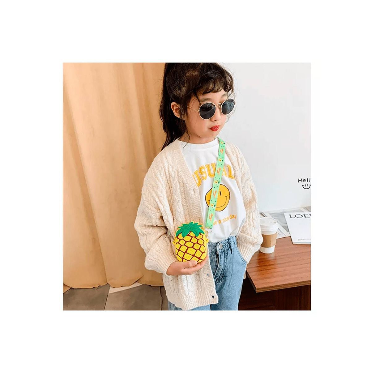 GENERICO - Pack de 3 Morrales - mini cartera - Fresa Piña Palta