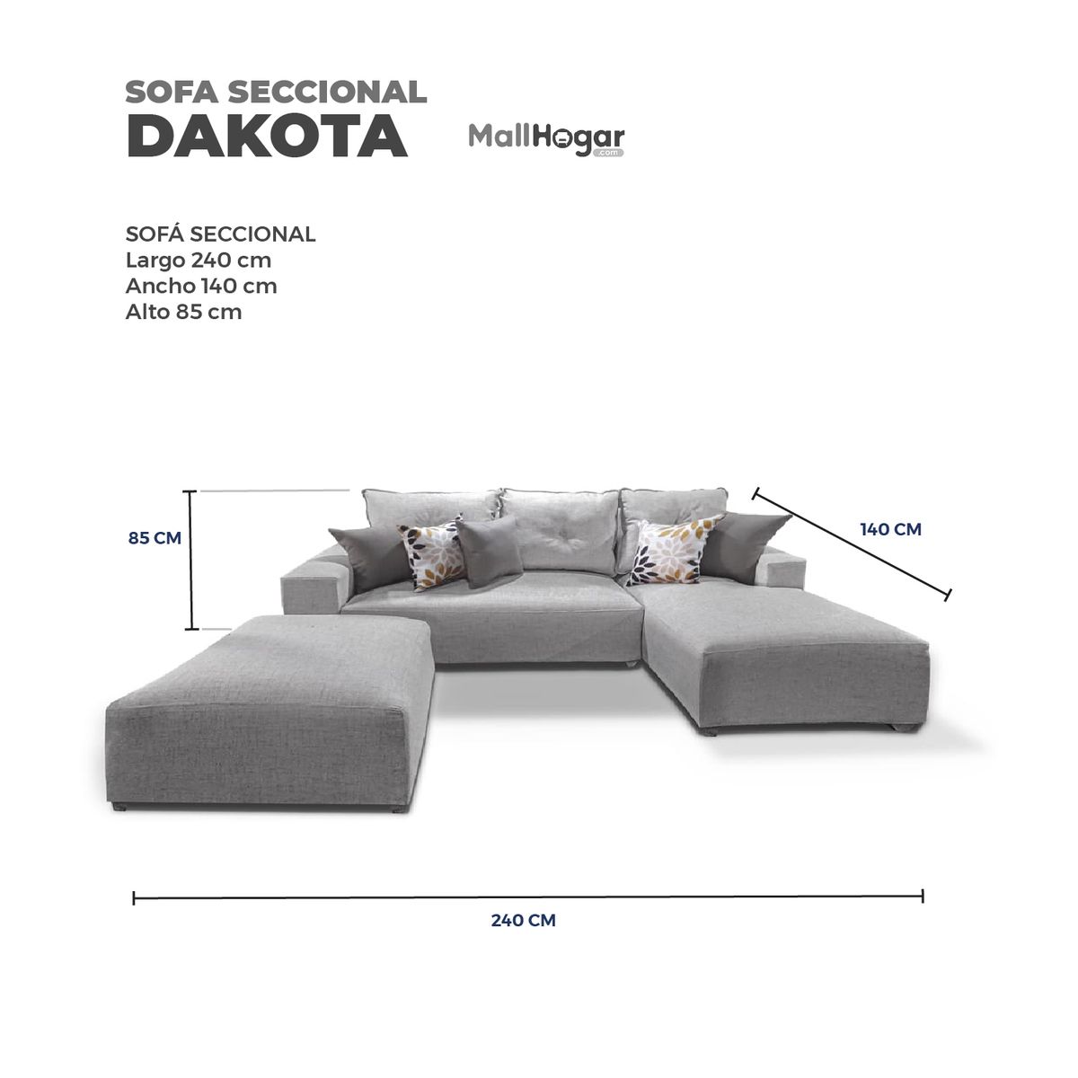 GENERICO - Seccional Dakota Gris Plata