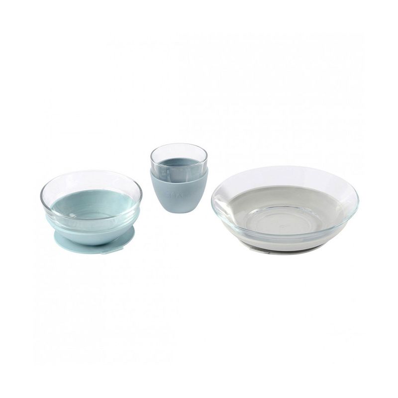 BEABA - SET DE VAJILLA 3 PIEZAS DE VIDRIO TEMPLADO DURALEX