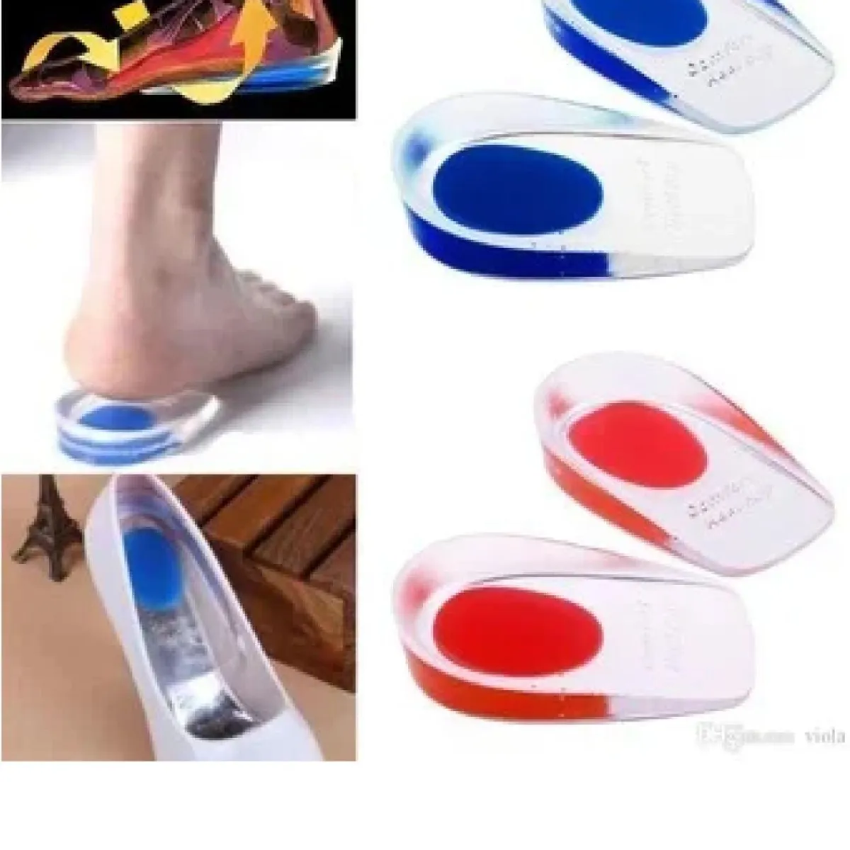 LH ELECTRONIC - Talonera Almohadilla Silicona Gel Flexible Para Dolor Espolon Calcaneo