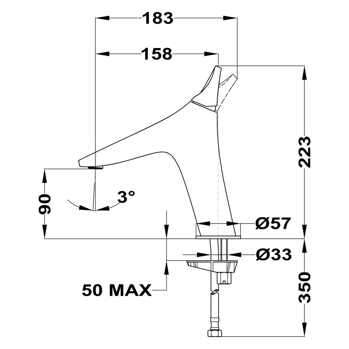 TEKA - GRIFERIA PARA LAVAMANOS SENSE L ORO.