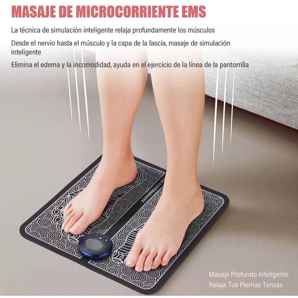 PERUMASSAGE - Electroestimulador para Pies de Pulso Eléctrico EMS - Tipo Tapete.