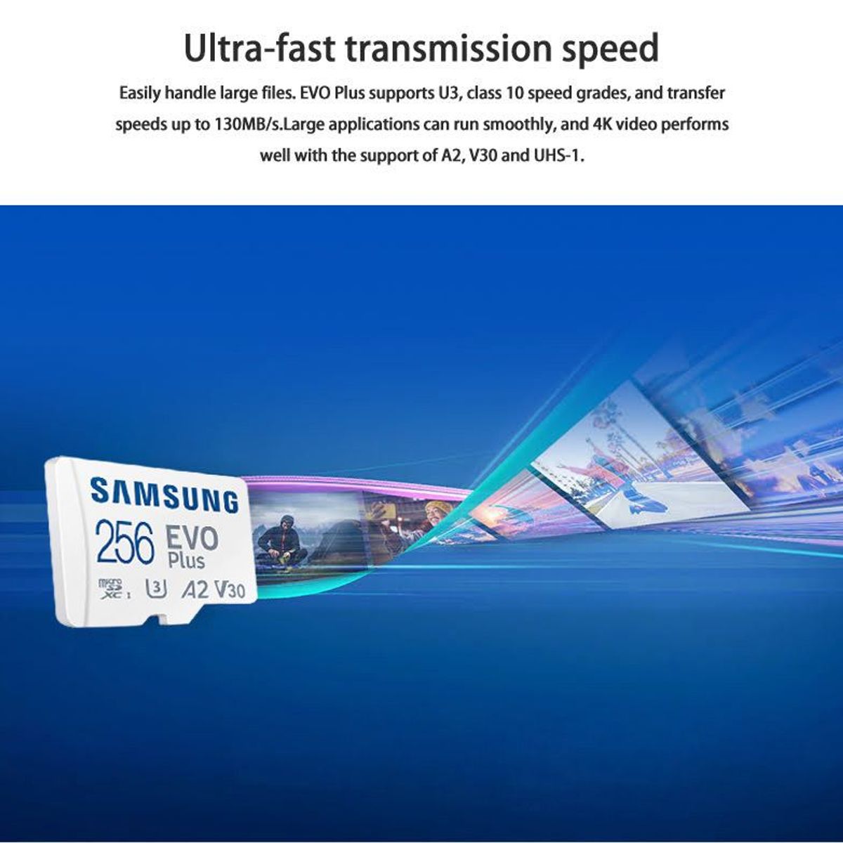 SAMSUNG - Tarjeta de memoria micro sd samsung evo plus 256 gb - Blanco