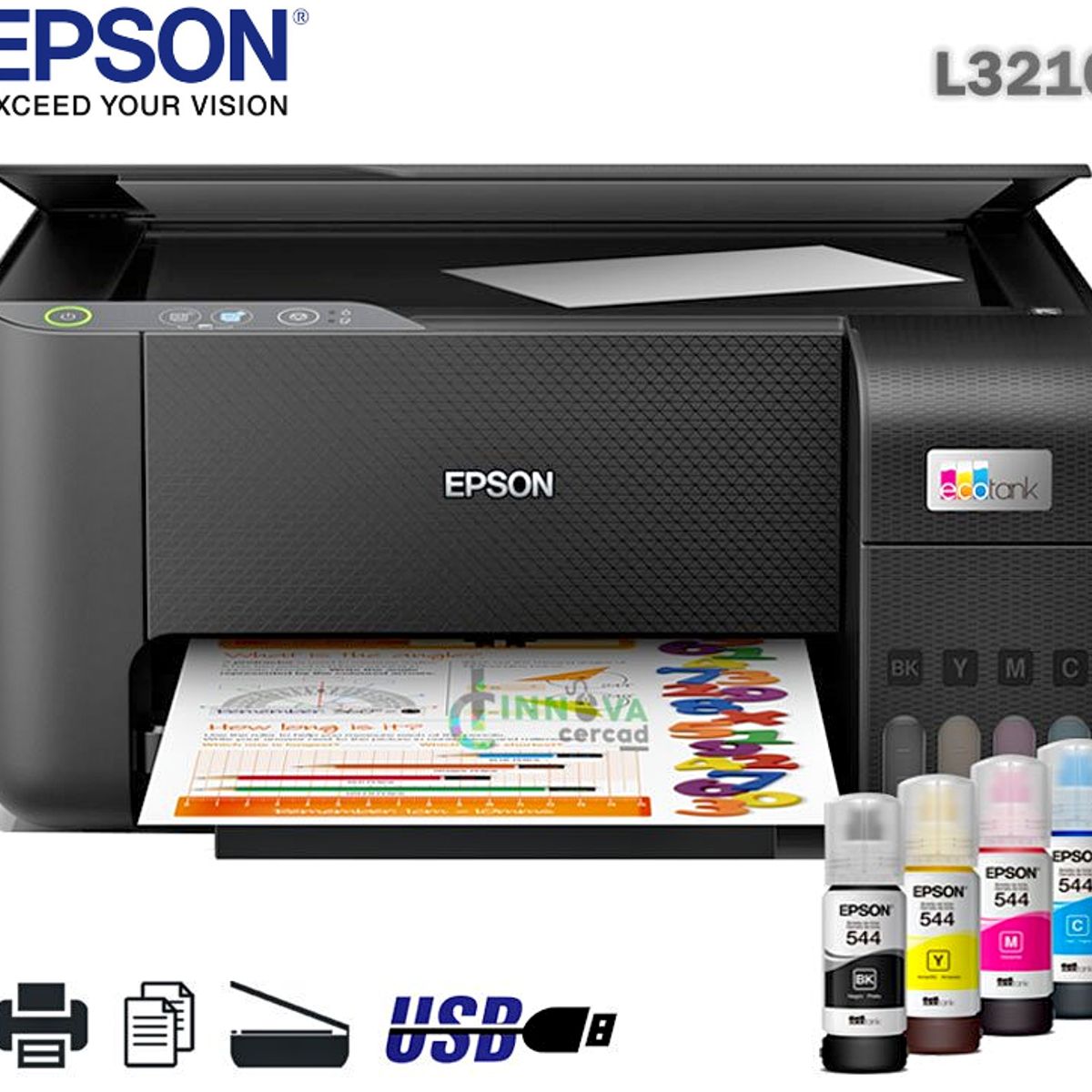 EPSON - Impresora multifuncional Epson EcoTank L3210