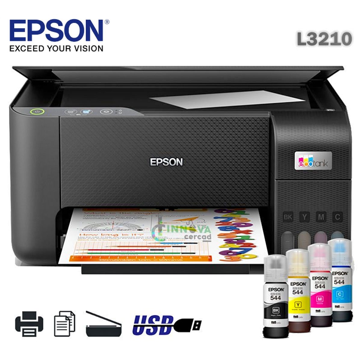 EPSON - Impresora multifuncional Epson EcoTank L3210