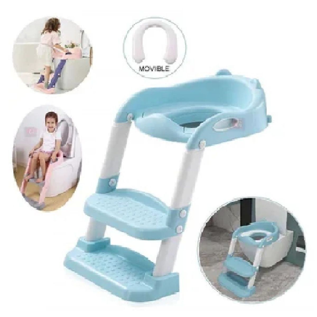 GENERICO - Asiento de Innodoro con Escalera para Niños Plegable