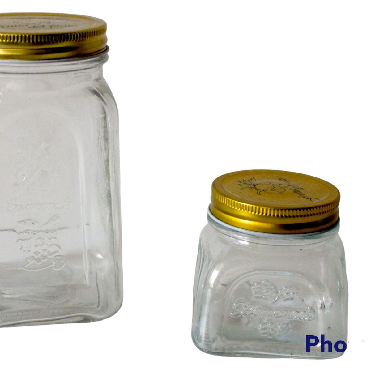 GENERICO - 2 pz Frascos Envase Recipiente Pomo de vidrio 950 250 ml