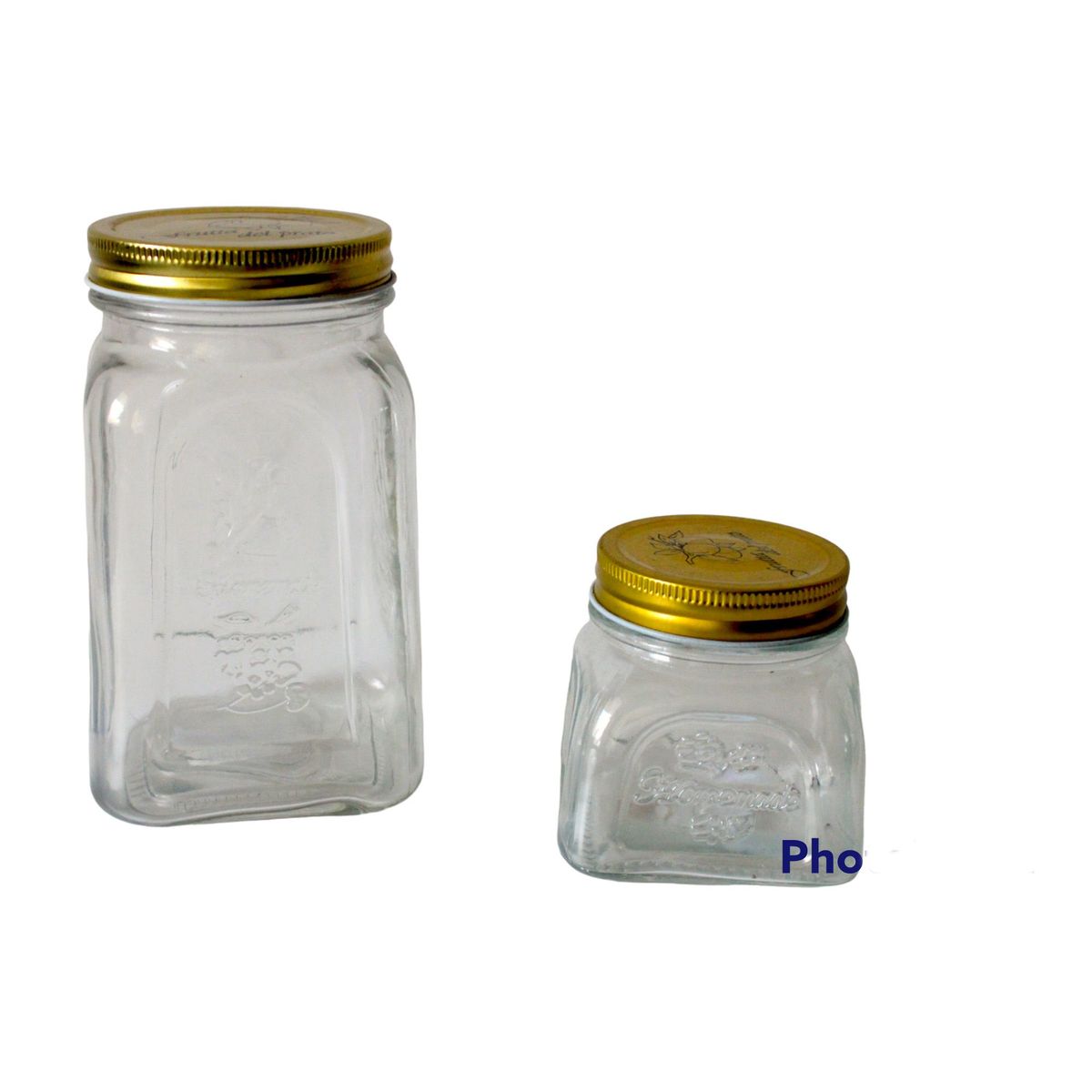 GENERICO - 2 pz Frascos Envase Recipiente Pomo de vidrio 950 250 ml