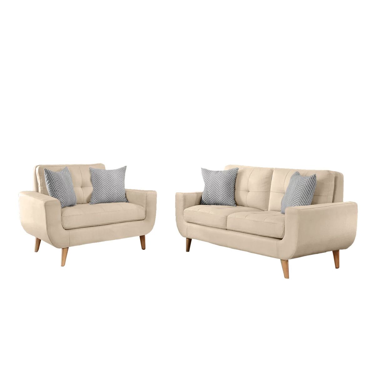 GENERICO - Juego de Sala Micaela 2-1 Beige Claro