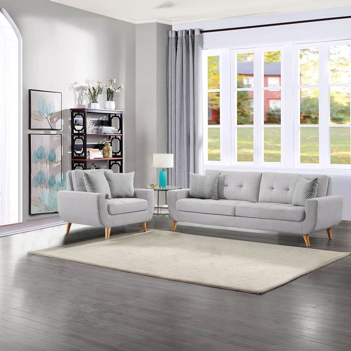 GENERICO - Juego de Sala Micaela 3-1 Color Plateado