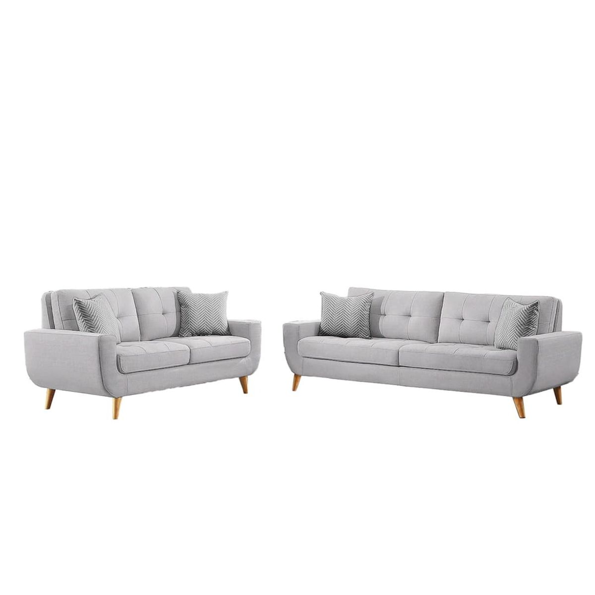 GENERICO - Juego de Sala Micaela 3-2 Plateado