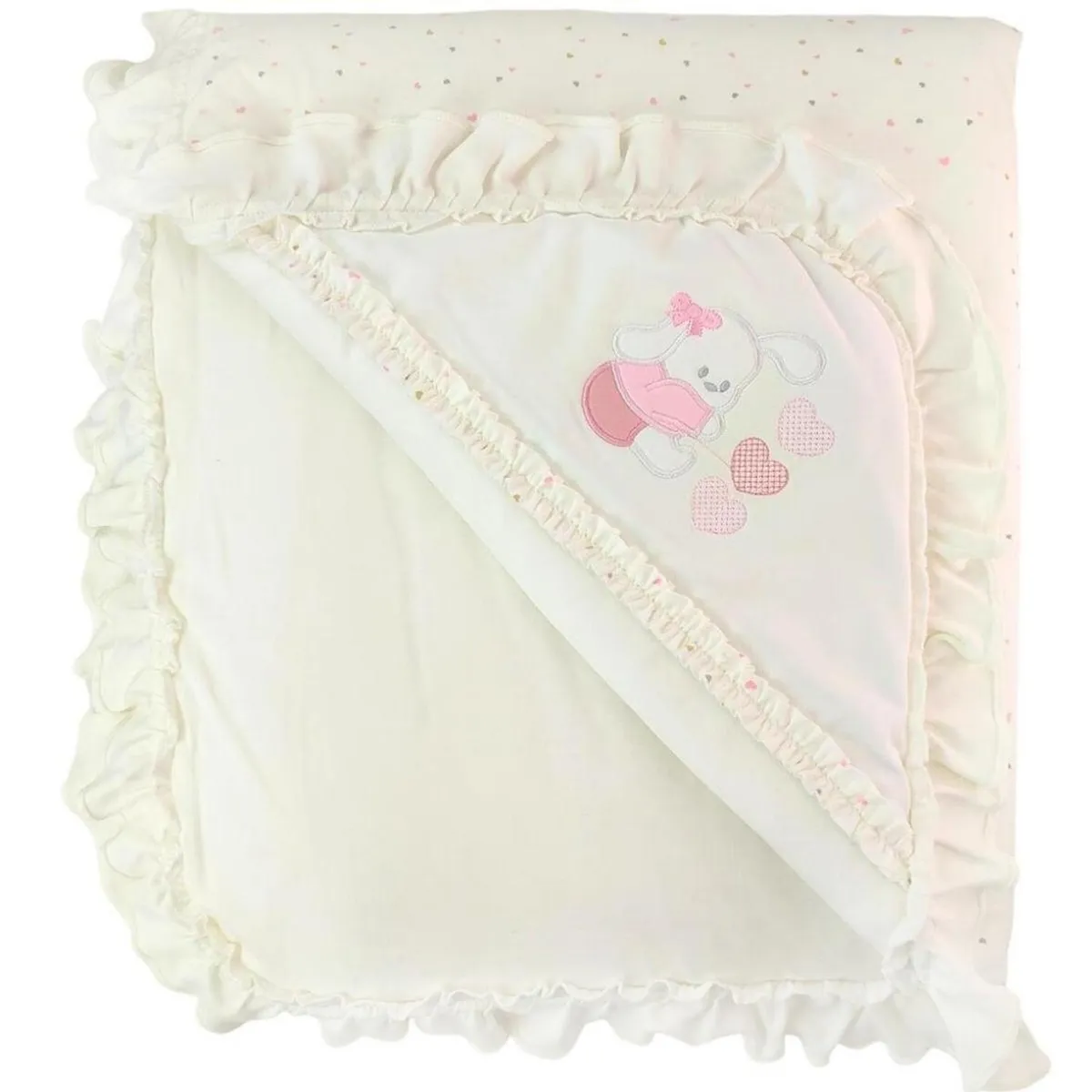 BABY MERINOS - Colcha bebe acolchada Algodon Bobito Conejita 3C - Crema