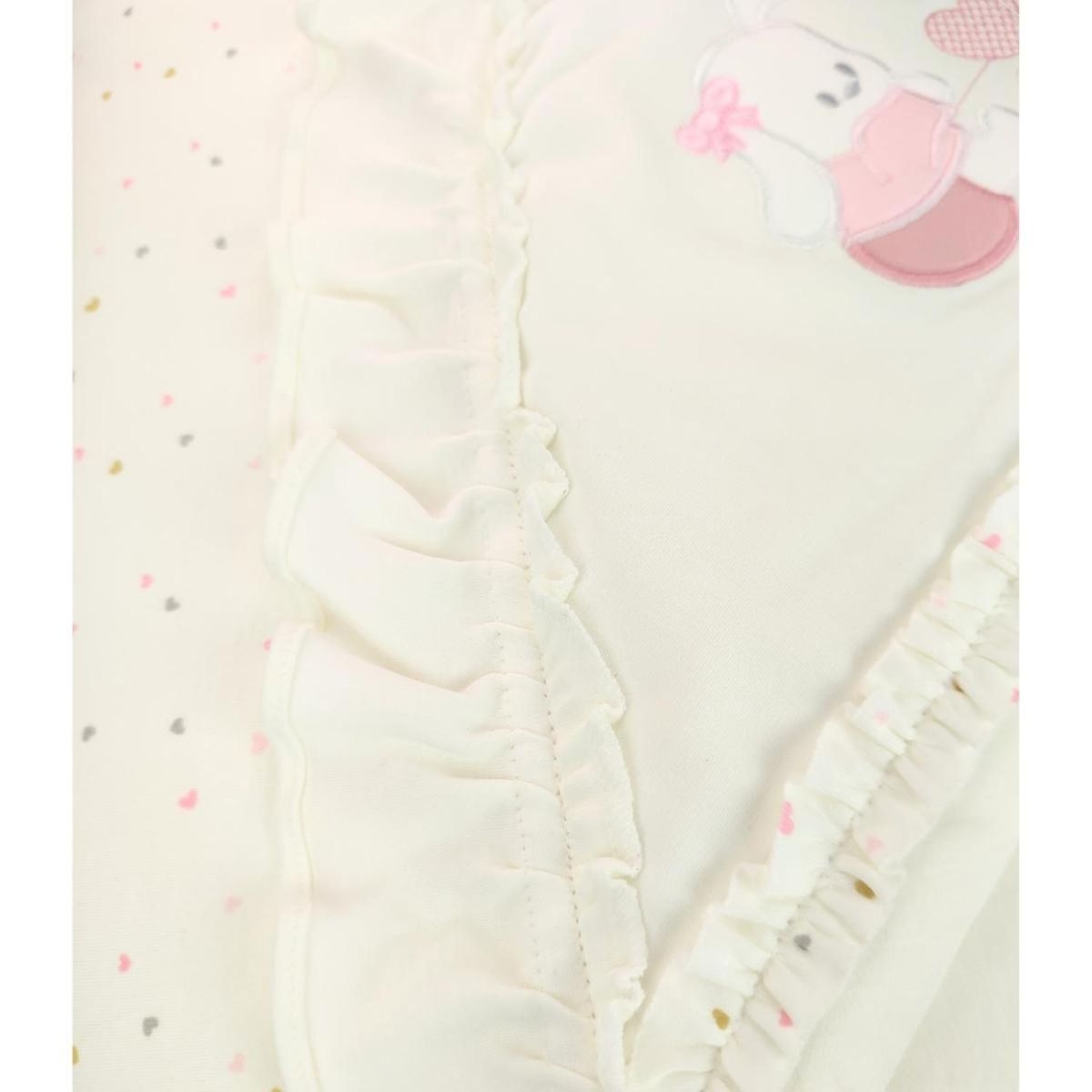 BABY MERINOS - Colcha bebe acolchada Algodon Bobito Conejita 3C - Crema