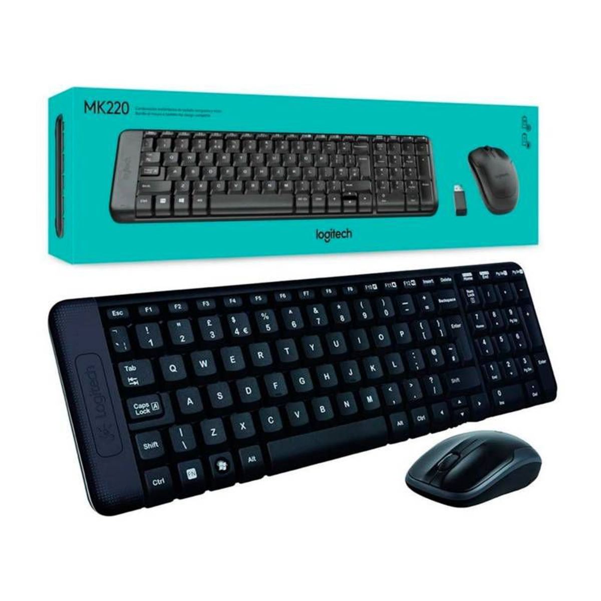 LOGITECH - Kit Teclado Mouse Inalambrico Logitech MK220 Usb