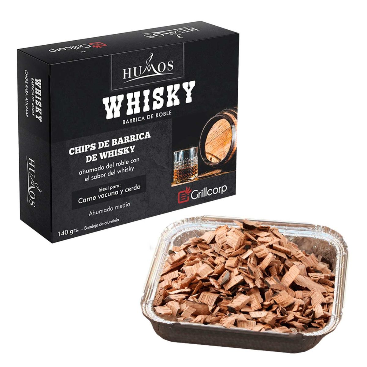 GRILLCORP - Astillas de Barrica Whisky 140gr
