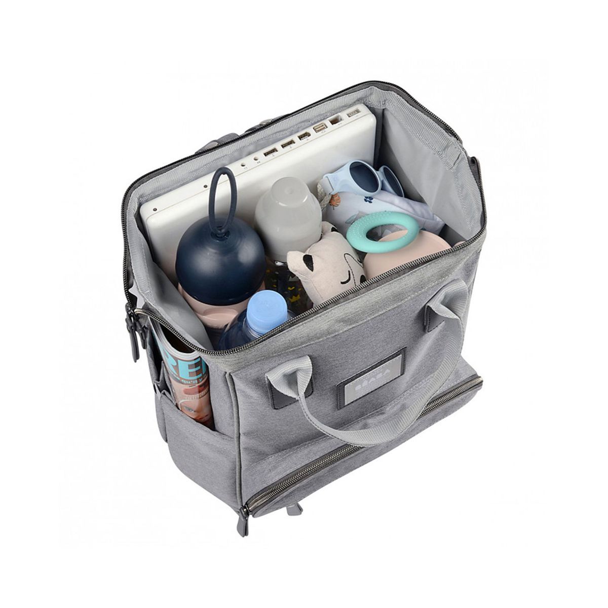 BEABA - Mochila Pañalera - Cambiador Wellintog Heather Gris