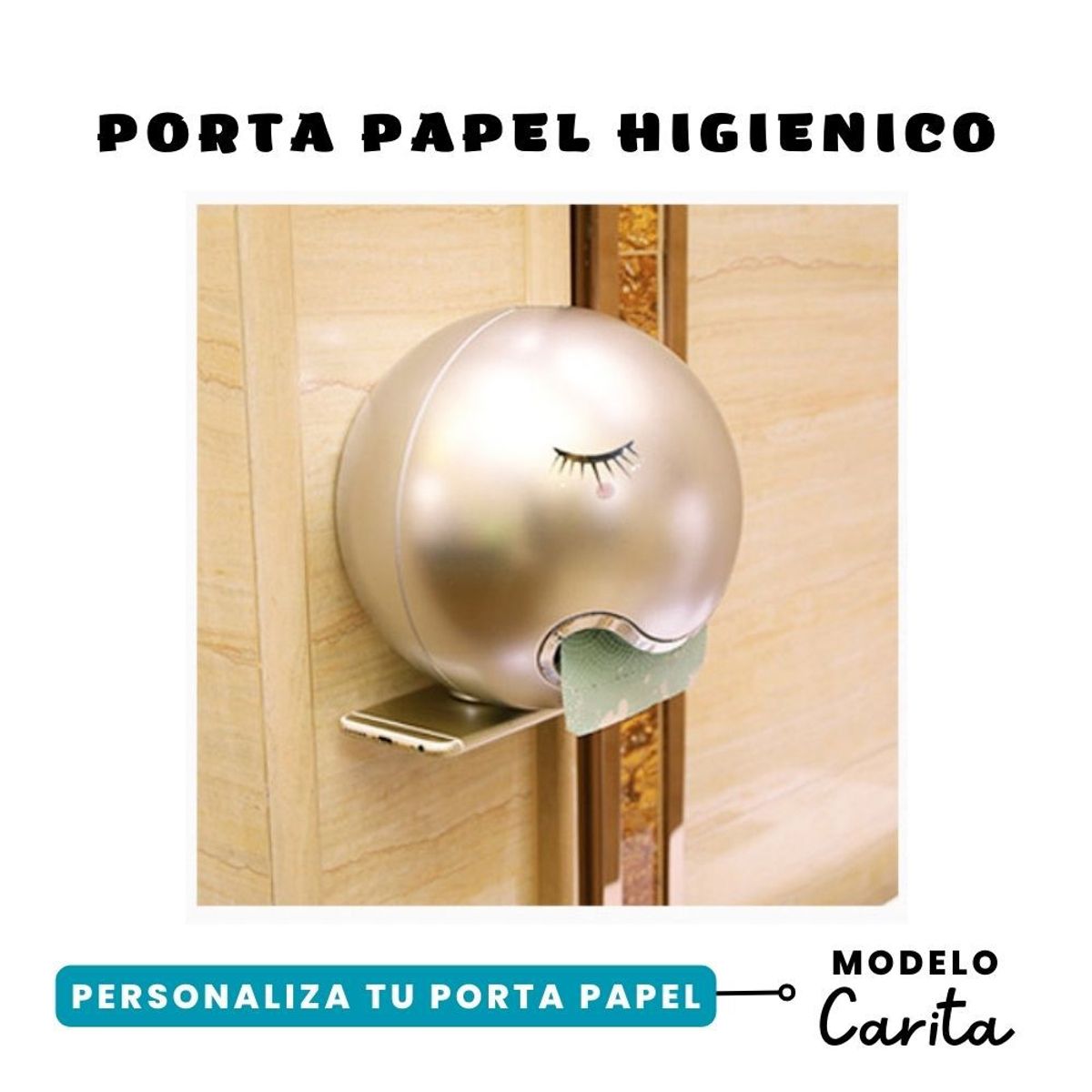 SHEEPBUSTER - Porta papel higiénico circular dorado