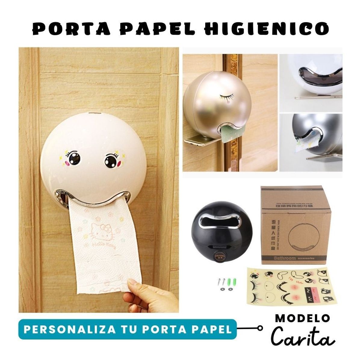 SHEEPBUSTER - Porta papel higiénico circular dorado