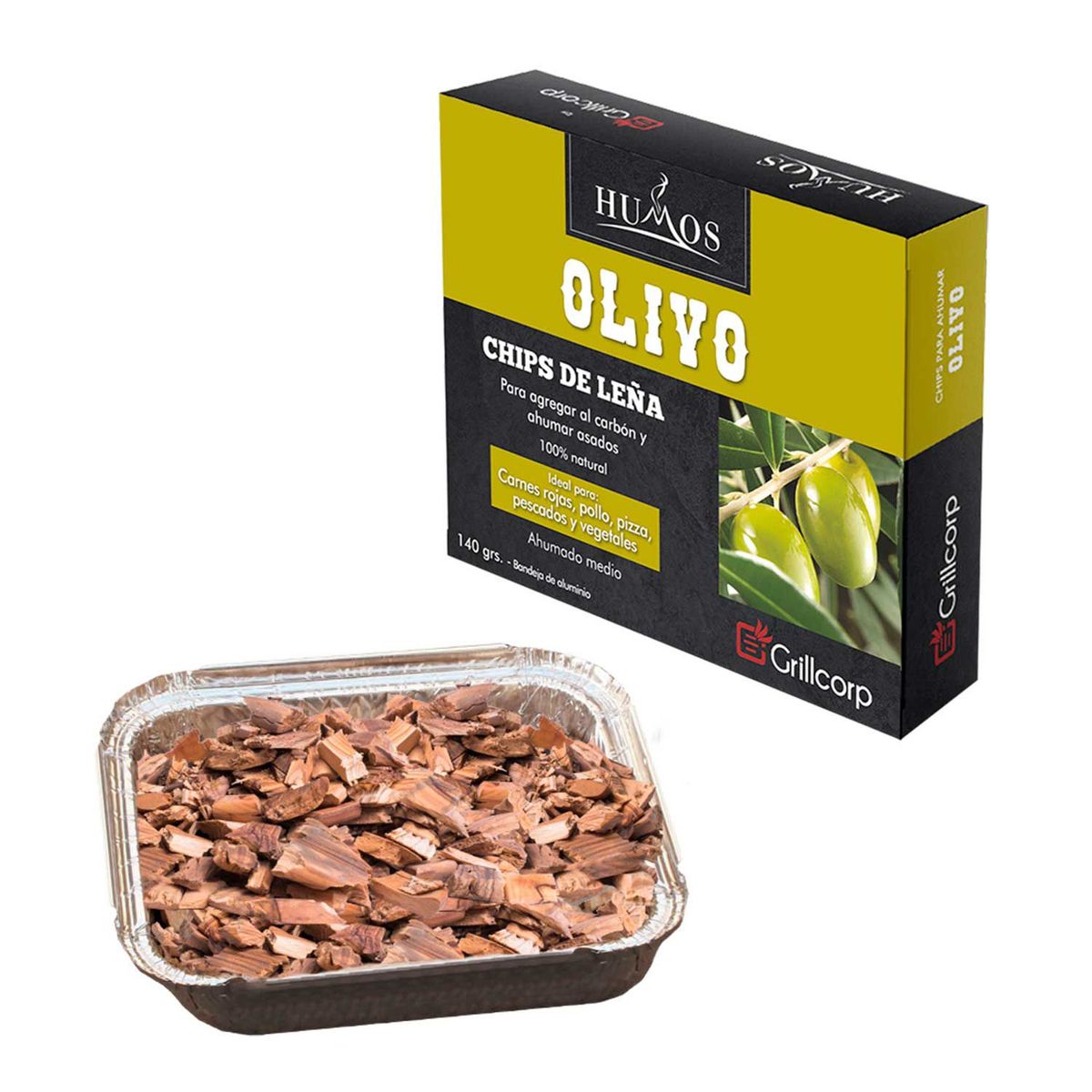 GRILLCORP - Astillas de Leña Olivo 140gr