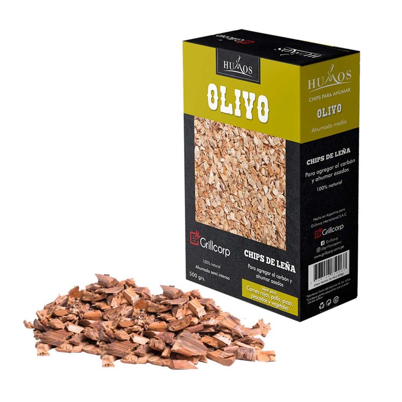 GRILLCORP - Astillas de Leña Olivo 500gr